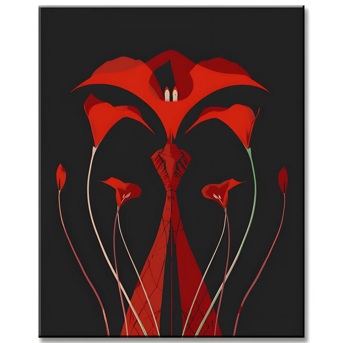 Malen nach Zahlen Masdevallia Coccinea Orchideen Blumenkunst