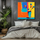 Malen nach Zahlen Freie Malkunst Blumen in Vase
