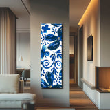 Malen nach Zahlen Panorama Blaues Blumenpanel