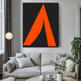 Malen nach Zahlen Kunst Minimalismus Schwarze Orange Formen I