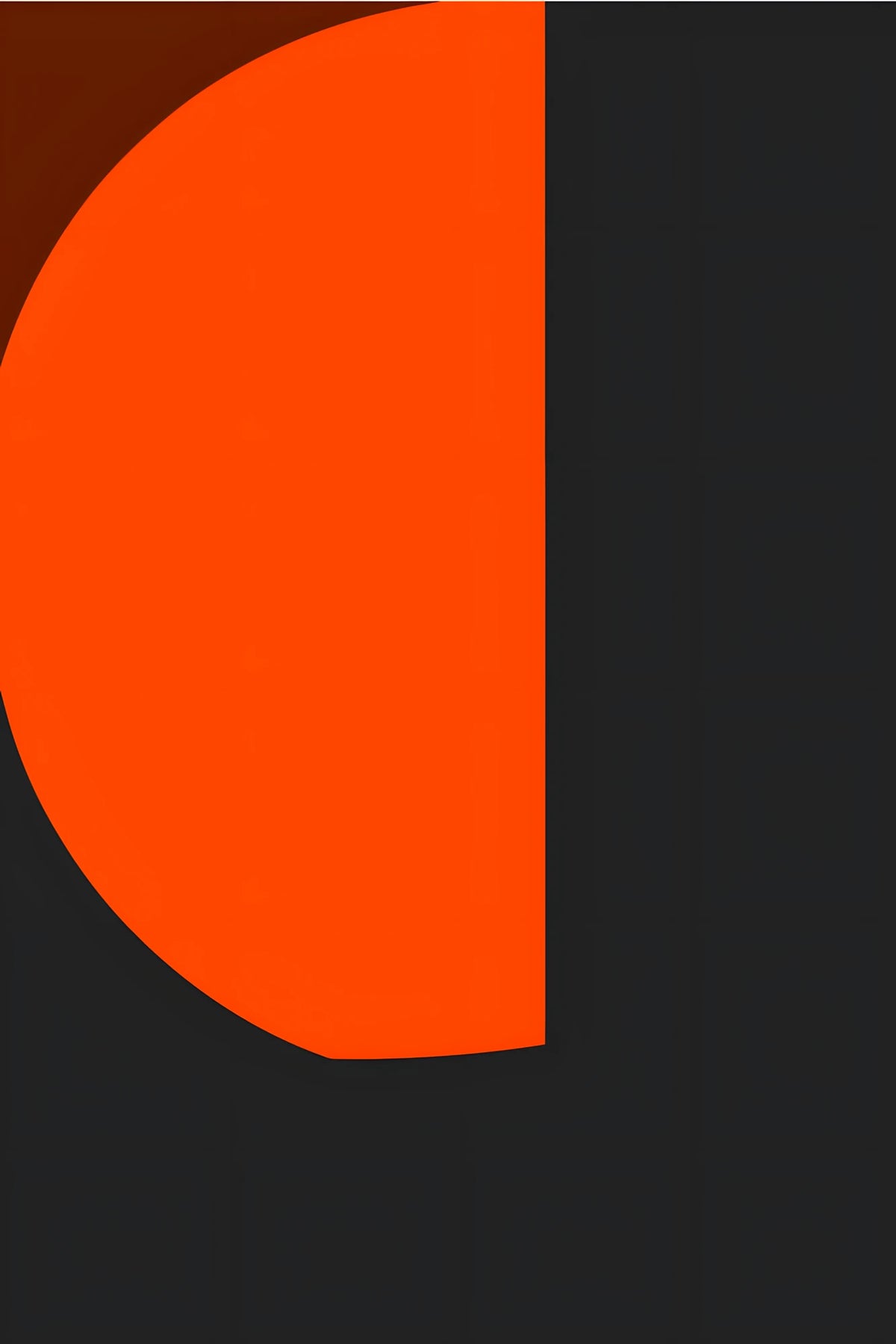 Malen nach Zahlen Kunst Minimalismus Schwarze Orange Formen III