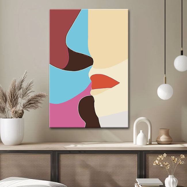 Malen nach Zahlen Kunst Geometische Abstraktes Figurenbild