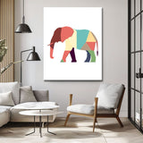 Malen nach Zahlen Kunst Polygon Stil Elefant