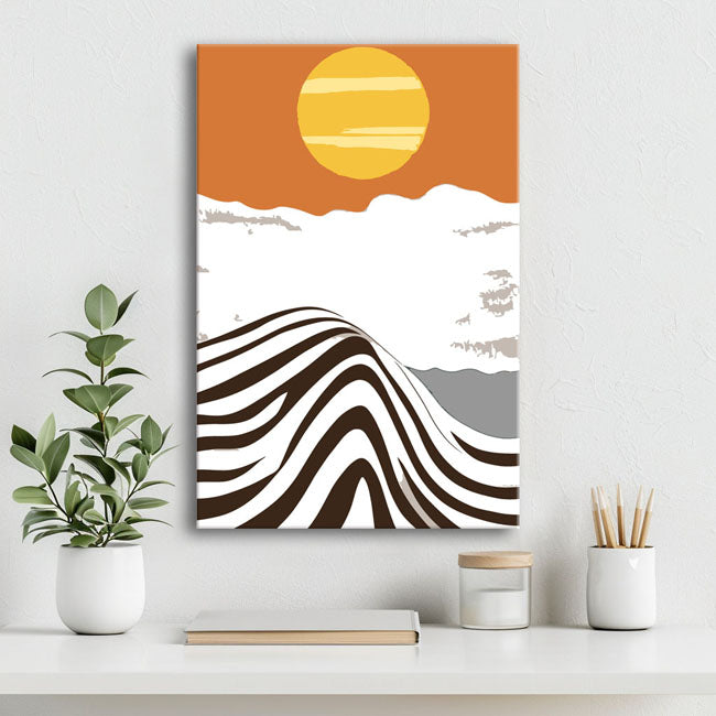 Malen nach Zahlen Kunst Abstrakte Malerei Sonnenaufgang