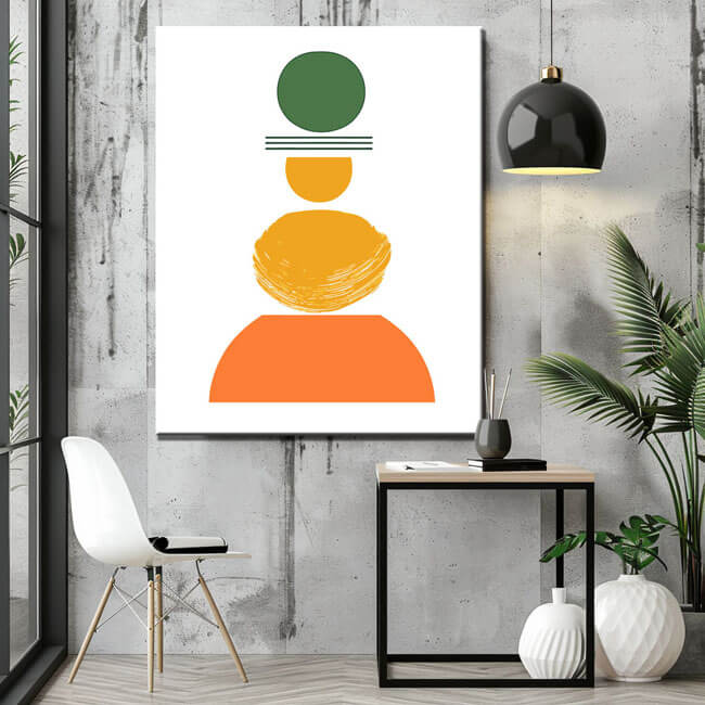 Malen nach Zahlen Kunst Abstrakte Malerei Geometrie Farbige Formen VIV