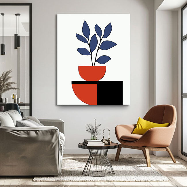 Malen nach Zahlen Kunst Abstrakte Malerei Geometrie Pflanze