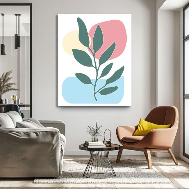 Malen nach Zahlen Kunst Abstrakte Malerei Geometrie Farn