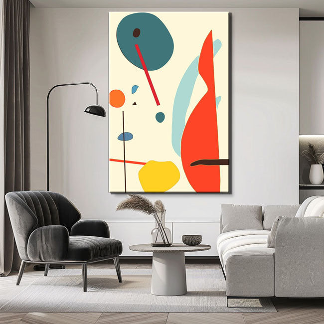 Malen nach Zahlen Kunst Abstrakte Malerei Geometrie Farbige Formen Kreativ