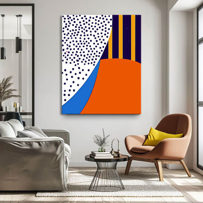 Malen nach Zahlen Kunst Minimalismus Streifen und Punkte