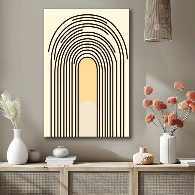 Malen nach Zahlen Kunst Minimalismus Licht am Ende des Tunnels