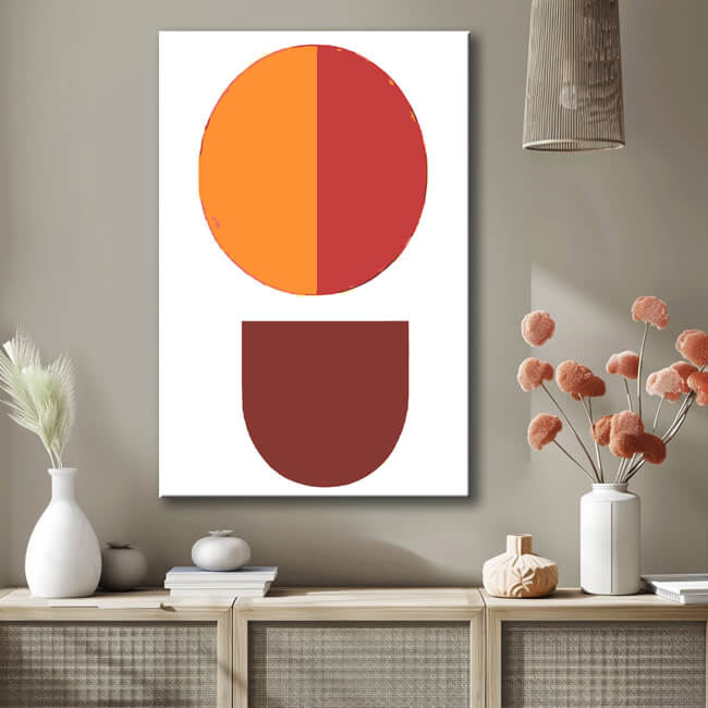 Malen nach Zahlen Kunst Minimalismus Farbige Formen