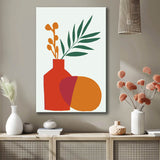 Malen nach Zahlen Kunst Minimalismus Blatt in Vase