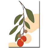 Malen nach Zahlen Kunst Minimalismus Pflanze mit Früchten