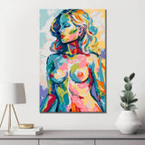 Malen nach Zahlen Akt Frau Abstrakt Bunt Portrait Modern Kreativ