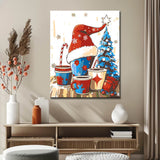 Malen nach Zahlen Weihnachten Illustration Weihnachtshut Glühwein