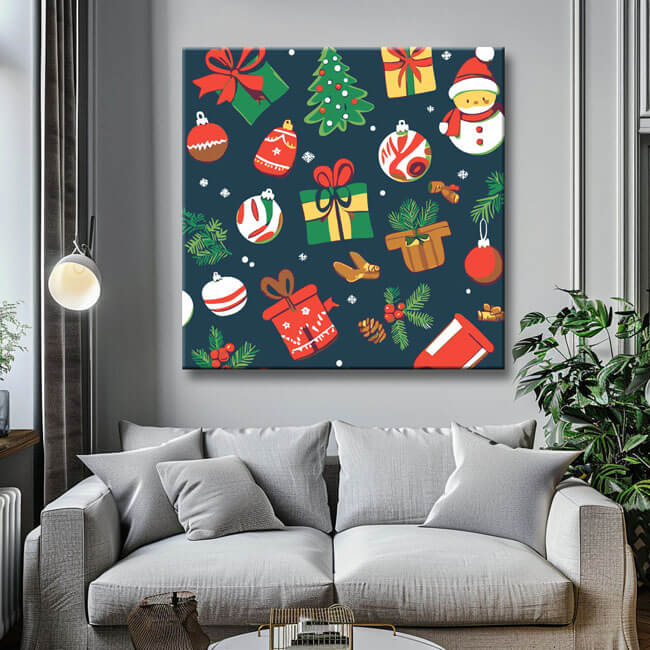 Malen nach Zahlen Weihnachten Christmas Motiv Illustration Kinder I