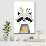 Malen nach Zahlen Comic grauer Waschbär