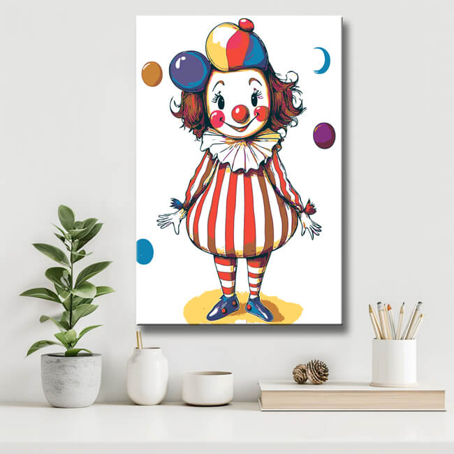 Malen nach Zahlen für Kinder Clown Mädchen