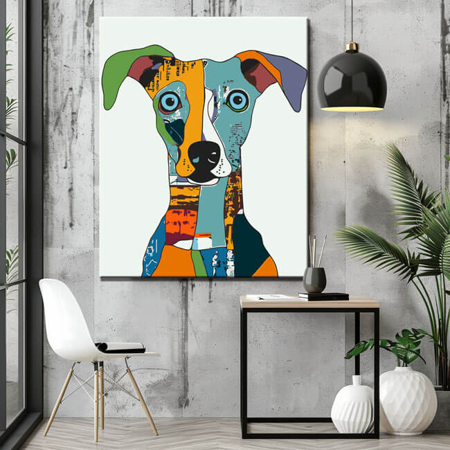 Malen nach Zahlen Graffiti Kunst Hund I