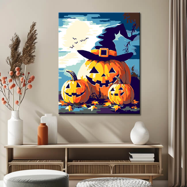 Malen nach Zahlen Kürbis Halloween
