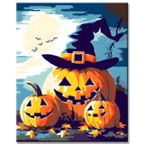 Malen nach Zahlen Kürbis Halloween