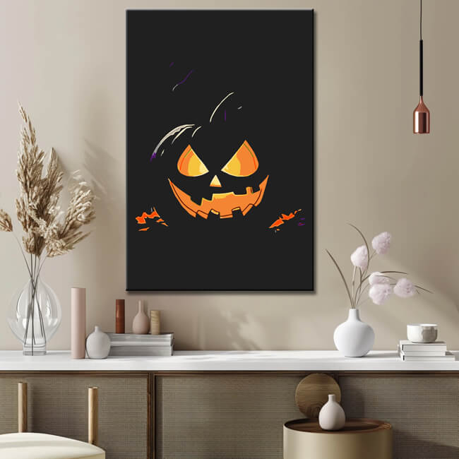 Malen nach Zahlen Halloween Kürbis Gesicht