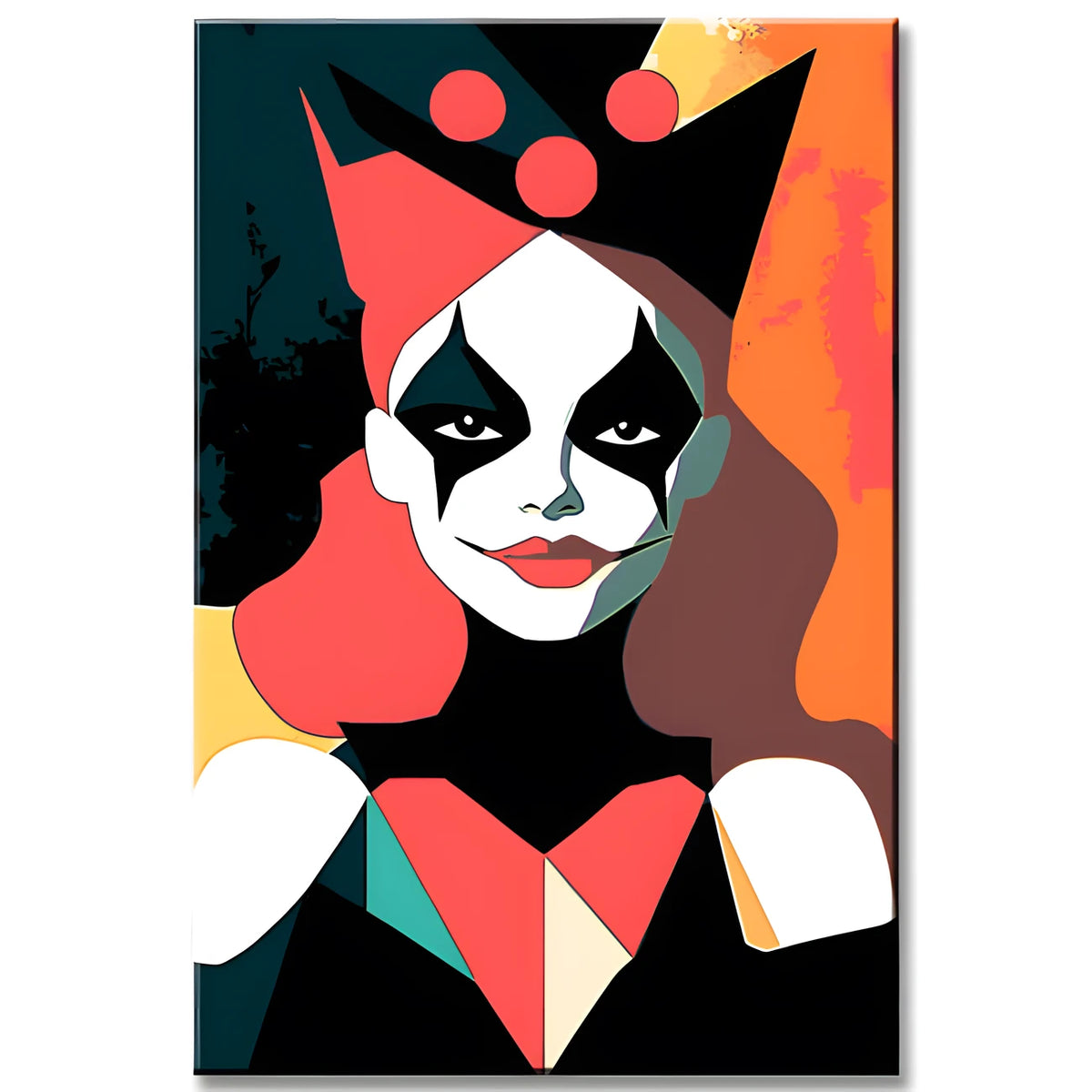 Malen nach Zahlen Geometrische Kunst Clown-Königin