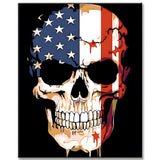 Malen nach Zahlen Totenkopf - USA - Amerika