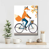 Malen nach Zahlen Tiere Fuchs auf dem Fahrrad