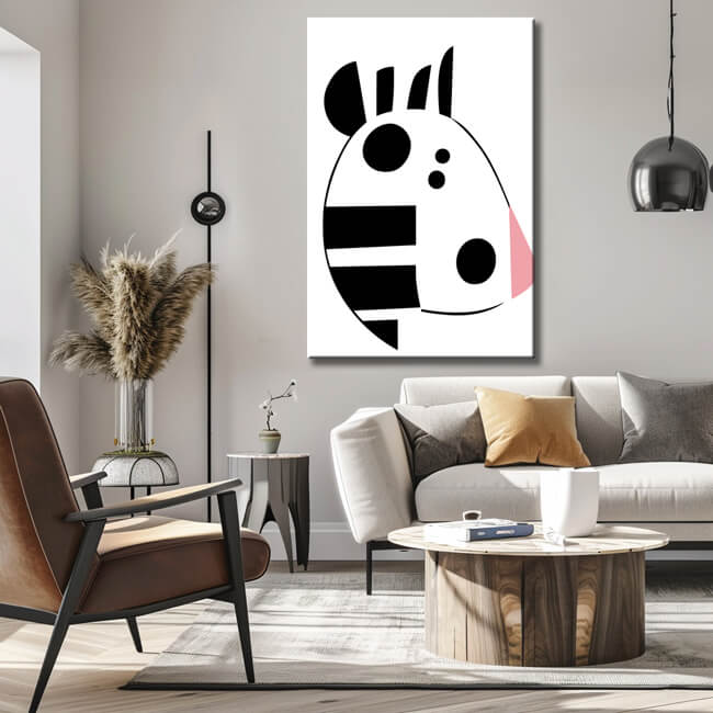 Malen nach Zahlen Comic Zebra Gesicht