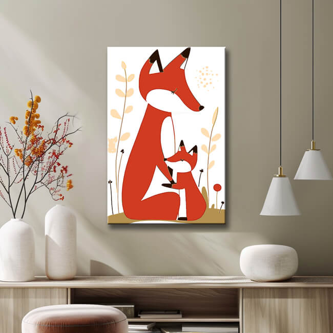 Malen nach Zahlen Familie Fuchs