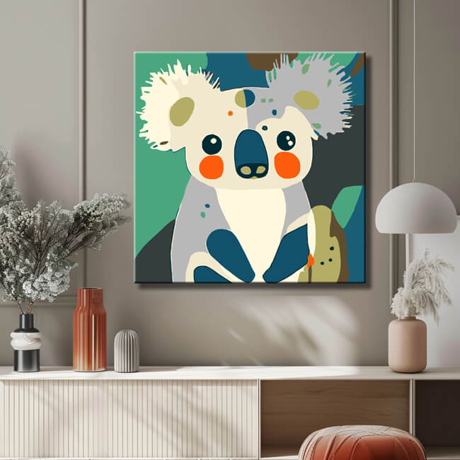 Malen nach Zahlen Illustration Koala
