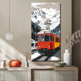 Malen nach Zahlen Kunst Mit dem Zug durch die Berge
