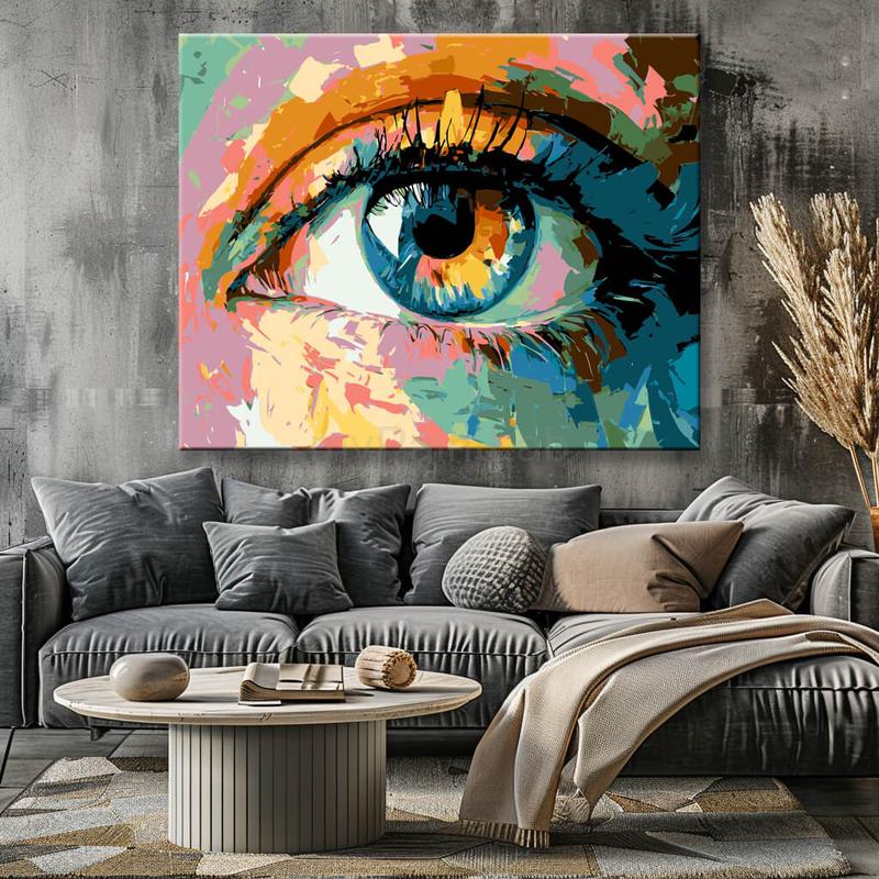 Malen nach Zahlen Kunst Buntes Auge