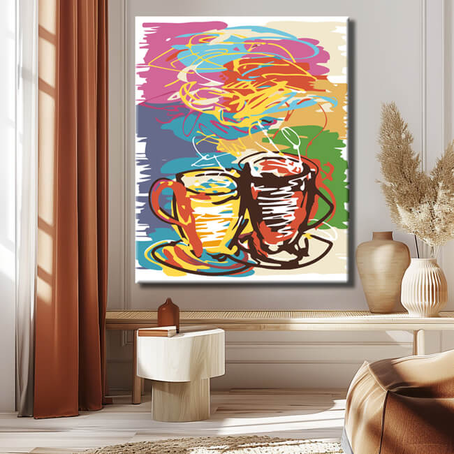 Malen nach Zahlen Freie Kunst Kaffeetassen