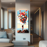 Malen nach Zahlen Kunst Mädchen mit Luftballons