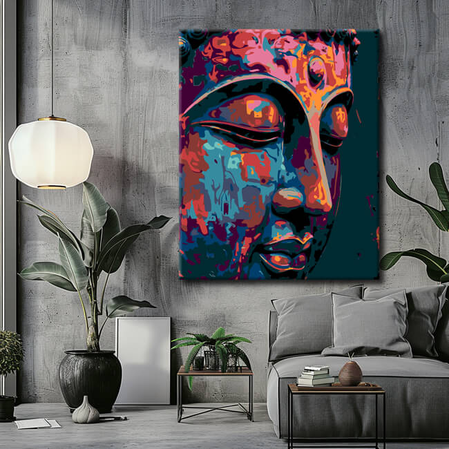 Malen nach Zahlen Kunst Lifestyle Buddha-Gesicht III