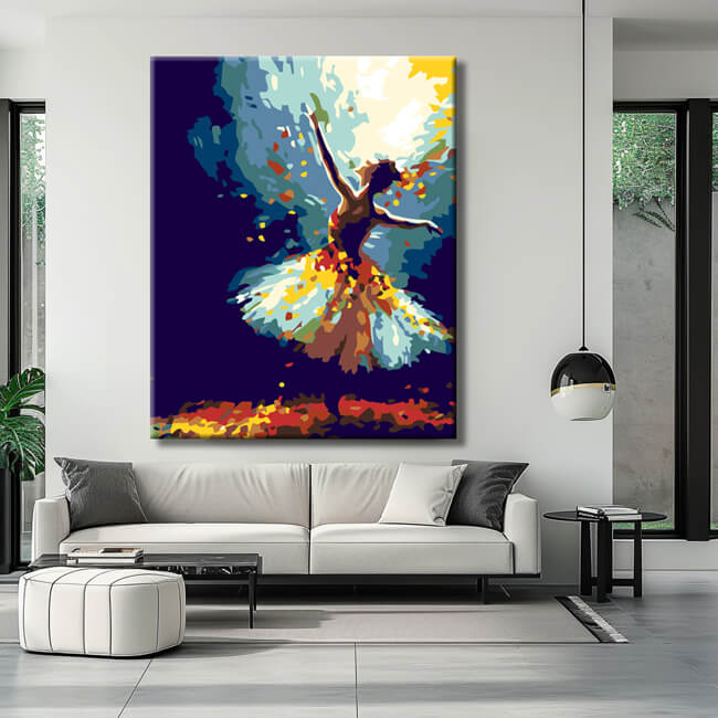 Malen nach Zahlen Kunst Tanzende Ballerina
