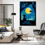 Malen nach Zahlen Die Katze und der Mond