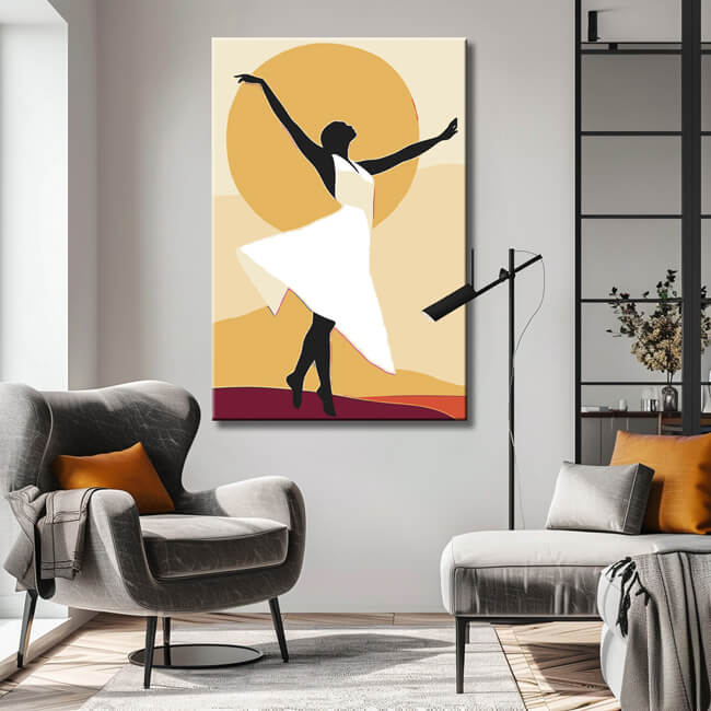 Malen nach Zahlen Minimalismus Kunst - Afrikanischer Tänzer