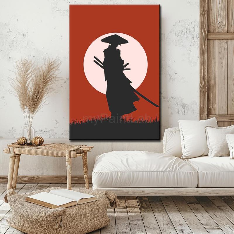 Malen nach Zahlen Roter Samurai Kunst