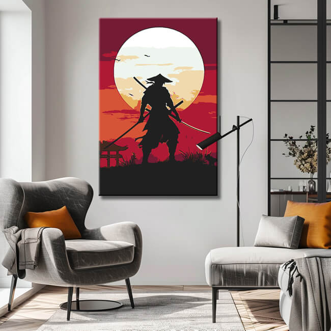 Malen nach Zahlen Samurai Krieger
