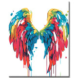 Malen nach Zahlen Regenbogen Engel Flügel