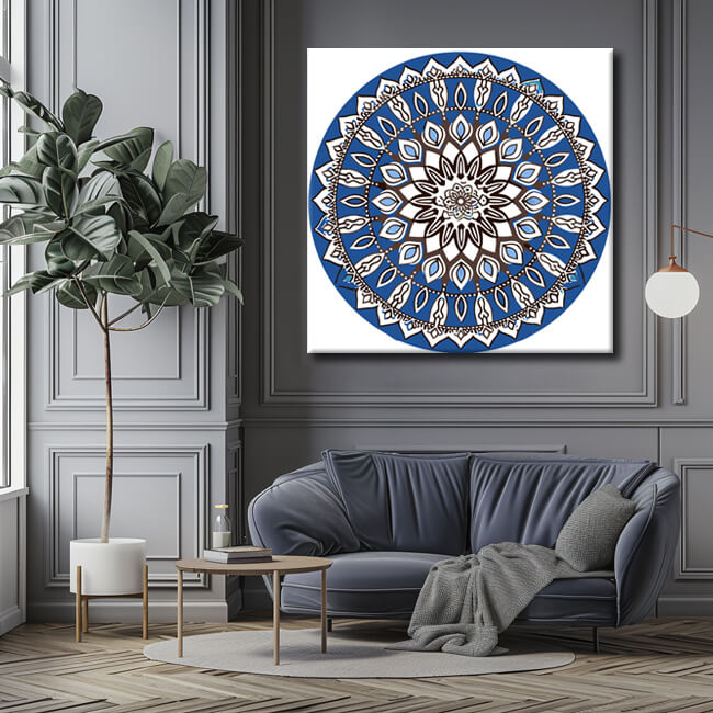 Malen nach Zahlen Buntes Rundes Mandala