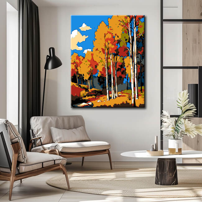 Malen nach Zahlen Kunst Natur Herbst Landschaft