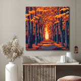 Malen nach Zahlen Kunst Natur Baumallee im Herbst