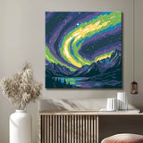 Malen nach Zahlen Kunst Natur Polarlichter