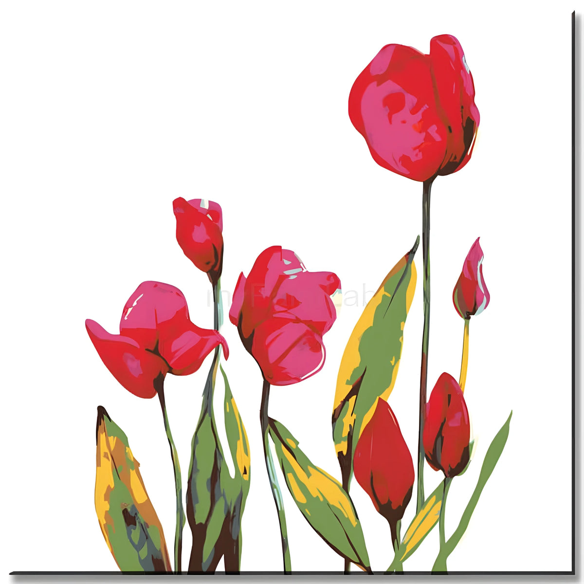 Malen nach Zahlen Blumen Zwei Rote Tulpen