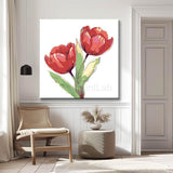 Malen nach Zahlen Zwei Geschlossene Tulpen