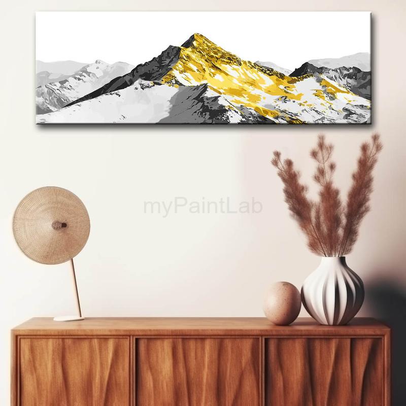 Malen nach Zahlen Berglandschaft mit Schnee